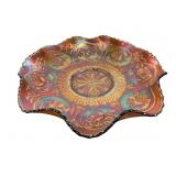 Carnival Glass Plate, 2 in x 9 in