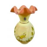 Fenton Hand-Painted Aquatic Frog & Fish Vase