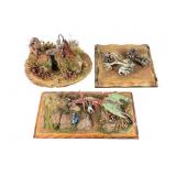 3 Handcrafted Medieval Dioramas by Edward E.