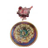Iridescent Carnival Glass Pieces