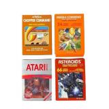 Atari 2600 4 Game Lot: Asteroids, Swordquest +