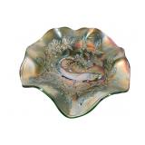 Trout-Carnival Glass Green Iridescent