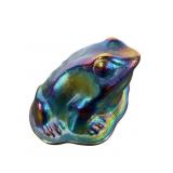 Iridescent Frog Figurine, 4 x 5 Inches
