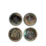 Four Fenton Decorative Plates