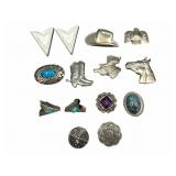 Southwest-Themed Silver-Toned Button Covers +