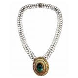 Mexican Sterling Infinity Necklace & Israeli Brooc