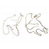 10k & 14k Damaged Gold Chains, 1.3 DWT