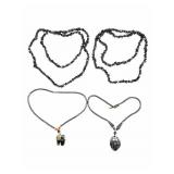 4 Hematite Necklaces