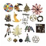 Vintage Brooch Collection & Sterling Brooch