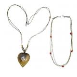 2 Vintage Sterling Necklaces, Liquid Silver Style