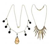 MICHAEL MICHAUD & 10k GF Cameo Necklaces