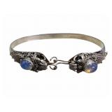 Antique Dragon Bracelet with Glass Moonstone