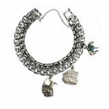 Heavy Sterling Bracelet with Charms
