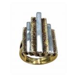 Vintage Sterling Vermeil Panetta Ring