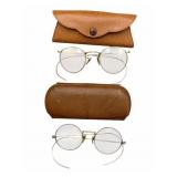 2 Pair Shuron 12k Gold Filled Wire Rim Glasses
