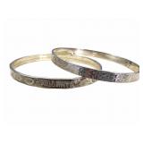 2 Taxco 925 Decorated Bangles