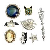 Vintage Unique Brooches Including Liztech