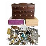 10k, 925, Costume Jewelry & Jewelry Boxes Lot