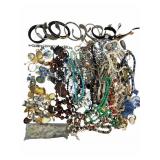 Large Lot Costume Jewelry, Watches & Brooches