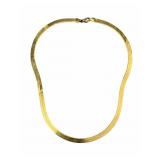 14k Italian Herringbone Sigma Necklace