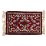 Small Rectangular Red Oriental Wool Rug