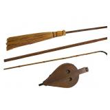 Broom, Fireplace Bellows, Cane & Advertising