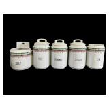 German Floral Kitchen Canister Set