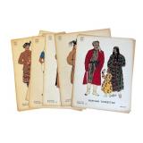14 WPA MEP Hand-Colored Costume Prints