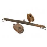 Rustic Pulley with Hook & Wheel