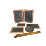 School Slates & Chalkboards Lot with Plates