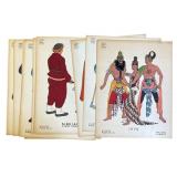 17 WPA MEP Hand-Colored Costume Prints