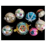 8 Vtg Christmas Ornaments