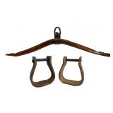 Primitive Ox Yoke & Stirrups Set