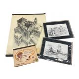 Prints & Sketchbook with Drawings