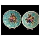 Majolica Bowls with Embossed Fruit