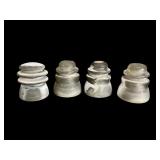 4 Armstrong Glass Insulators