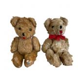 Two Vintage Jointed Teddy Bears