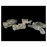 Five Vtg Glass Candy Containers