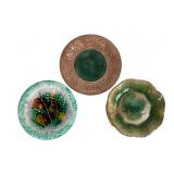 Etruscan & Majolica Pottery Plates, Leaf