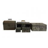 5 Primitive Tin Boxes