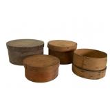 Primitive Wooden Pantry Boxes & Sieve