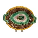 Antique Majolica Begonia Leaf Tray