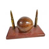 Handmade Desk Stand with Coconut Bank & Bully