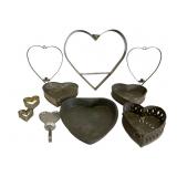 Heart-Shaped Metal Bakeware & Candle