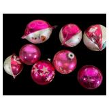 8 Vtg Christmas Ornaments