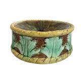 Majolica Cuspidor with Floral Relief