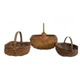 Three Handwoven Baskets