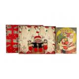 Two Vintage Christmas Hankie Sets Complete