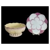 Shell Form Pedestal Bowl & Oyster Plate