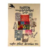 Antonio Frasconi Signed 1974 Woodcut Poster